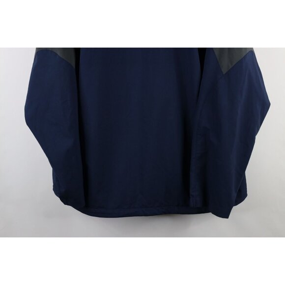 Nike Mens Size 3XL Color Block Swoosh Half Zip Pullover Jacket Navy Blue - Picture 3 of 15